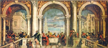 Fiesta en la Casa de Levi Renacimiento Paolo Veronese Pinturas al óleo